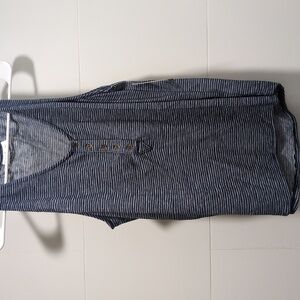 Melrose and Market navy blue and white stripe tank top - 1X